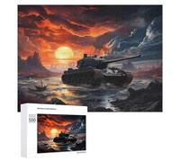500 PCS Puzzles pour Adultes Tiger Panzer Tank Action Jeux De Puzzle en Famille Décoration Parfaite Cadeaux d'anniversaire Et Cadeaux Uniques 500 PCS