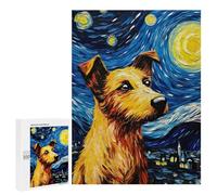 500 PCS Puzzles The Starry Night Dog Puzzles pour Adolescents Découpe De Précision Activités Amusantes À La Maison Jeu Stimulant Et Jeux en Famille 500 PCS