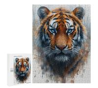 500 PCS Puzzles Tiger Face Painting Puzzles pour Adultes Améliorent La Mémoire Défi Éducatif Jouets Jeux Éducatifs 500 PCS