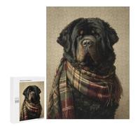 500 PCS Puzzles Winter Dog Scarf Accessories-2 Puzzles pour Adultes Améliorent La Mémoire Défi Éducatif Jouets Jeux Éducatifs 500 PCS