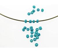 500 perles de rocaille dans turquoise, 3 mm de Vintage Parts, Bijoux DIY