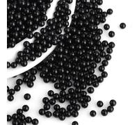 500 PERLES SANS TROU Rondes acrylique Noir Nacré 2 mm - Non Percée - Creation Diy