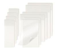 500 Pièce Transparent Sticky Notes, Imperméables Notes Autocollantes, PET Sticky Notes Set Résistance à la Déchirure, Faciles à éCrire, Réutilisables (75 X 75 mm, 50 X 70 mm, 70 X 95 mm, 25 X 75 mm)