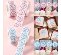 500 pièces/1 rouleau, Autocollants de petite taille pour emballage cadeau, décoration de cupcake, décoration de fête de baby shower, 1er anniversaire, baby shower, révélation du sexe, anniversaire, ma