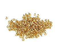 500 Pièces 5.5mm x 2.3mm Oeillet Rivet Creuxen en Laiton, Or Double Face Oeillets Ronds en Métal pour Bricolage Vêtements Sac Rideaux Ceinture Chaussure(3.5mm)