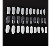 500 Pièces Artificiel Faux Faux Plein Rond Acrylique Uv Gel Décorations Blanc Ongles Manucure Art Conseils Naturel Clair En Gros