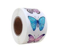 500 pièces autocollant fleur papillon 25mm étiquette adhésive d ' emballage pour Scrapbooking Journal planificateur Album Photo décoration décoration de la maison