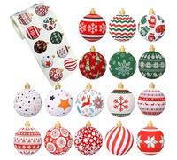 500 Pieces Autocollants de Noël, 3CM Rouleau d'autocollants de Noël, Autocollants Ronds de Noëls, Étiquettes Autocollantes Noëls pour DIY Emballage Cadeau, Cartes, Scrapbooking, Enveloppes