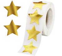 500 pièces Autocollants étoiles dorées 1 pouce, autocollants étoiles autoadhésifs, autocollants étoiles décoratifs, autocollants de récompense, autocollants de récompense pour scrapbooking, cartes de