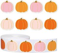 500 Pièces Autocollants Pour L'Automne Thanksgiving Citrouille D'Automne Autocollants ImperméAbles Pour Décoration la Récolte D'Automne de FêTe D'Automne Halloween DIY l'Artisanat Scrapbooking (Type1)