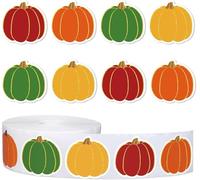 500 Pièces Autocollants Pour L'Automne Thanksgiving Citrouille D'Automne Autocollants ImperméAbles Pour Décoration la Récolte D'Automne de FêTe D'Automne Halloween DIY l'Artisanat Scrapbooking (Type2)