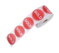 500 Pièces Autocollants Ronds Rouges « Vendu » pour Étiquettes de Prix | Papier Adhésif, Marquage Très Visible, Indication Claire du Statut, pour Stocks, Meubles, Entrepôts et Vide-greniers