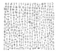 500 pièces Bracelet de Bijoux Pendentif DIY Charm Mini Artisanat Personnalisé Jeune Petit Mariage Cadeau Fleur Chien Arbre Ange Chat Étoile Lune Perle Cheval Croix Crocs Cœur Chaîne Oreille Boucle