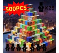 500 pièces bricolage blocs de construction magnétiques Mini monde monde magnétique enfants bricolage modèle blocs de construction blocs de Puzzle pour jouets pour enfants 50PCS-1DOLL
