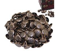 500 Pièces Bronze Clous Décoratifs Rétro Antiques Clous Décoratifs Clou Tapissier Décoratifs de Meubles Tacks pour Renforcer Et Décorer Canapés Lits Placards Murs Boiseries Bronze Rouge 11 x 16mm