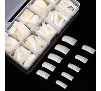 500 Pièces Capsules Faux Ongles French Acrylique tips, 10 tailles Naturel Professionnel pour Art Artificielle, avec Boîte