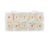 500 Pièces Clair Blanc Artificiel Français Faux Acrylique Ongles Art Conseils Uv Gel Bricolage Conceptions Adhésif Transfert Curseurs Manucure Décor