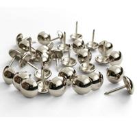 500 pièces : clous de tapissier D11mmxL17mm en nickel pour canapé - clous décoratifs pour meubles en bois - clous à tête ronde pour clous à tête carrée - clous pour tapissier à domicile DIY (nickel