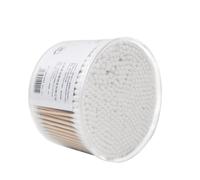 500 pièces Coton-tiges en Bambou, Bamboo Cotton Swabs, Cotons-tiges à Double Pointe Ronde Naturelle, Bâtonnets en Coton pour Nettoyer les Oreilles, le Maquillage, les Plaies, le Clavier, l'artisanat