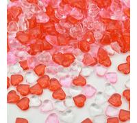 500 Pièces Cœurs en Cristaux de Diamant Perles en Verre de Décoration Table Décoration Diamants Acryliques pour Noël Mariage Fête Mariage Anniversaire Table