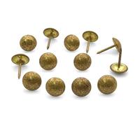 500 pièces : D11mmxL17mm Clous décoratifs pour canapé - Clous décoratifs en bois pour meubles - Clous à tête ronde pour clous de hobnail - Clous pour la tapisserie d'ameublement à la maison (Or