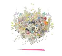 500 pièces de décoration d'ongles, 1 pince à épiler, accessoires de nail art 3D, accessoires de décoration d'ongles, outils de nail art, bricolage