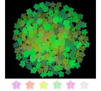 500 pièces de grandes perles d'espacement en forme d'étoile de 12 mm qui brillent dans le noir, perles de poney colorées en forme d'étoile en arcylique, en vrac pour la fabrication de bijoux