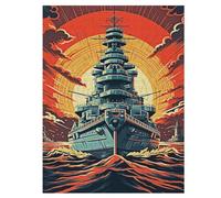 500 Pièces De Puzzle Navires de Guerre Anciens Puzzles Jeu Cadeaux d'anniversaire Décoratif pour Adultes Et Adolescents 55×41cm