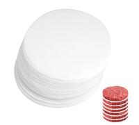500 Pièces Disques à Burger,11cm Papier Sulfurisé, Papier De Presse à Hamburger, Burger Paper, Papier Steak Haché Ovale, Idéal Pour La Cuisson Des Hamburgers Et La Préparation Des Steaks Hachés