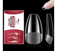 500 Pièces Faux Ongle,Faux Ongles en Gel,Faux Ongles Capsules,Kit Pose Ongles,Couverture Complète,12 Tailles,Pour Manucures à Domicile Et Salons De Manucure(Cercueil Court)