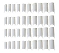 500 Pièces Faux Ongles Blancs en Plastique, Forme U | Pose Facile, Extension Rapide, Pratique pour Débutantes, Salon ou Maison, Manucure D’essai et Fêtes