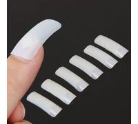 500 Pièces Faux Ongles Conseils Art Design Conseils Couverture Complète Nu Blanc Français Acrylique Vernis Uv Gel Autocollant Salon Conception Manucure Outils