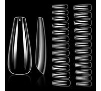 500 Pièces Faux Ongles Transparent, Capsule Americaine Ongle, Débutant De Manucure Et Diy Nail Art à La Maison