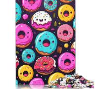 500 pièces Go Nuts for Donuts Puzzles carrés créatifs pour Adultes et Puzzles en Bois Jeu Stimulant 500 pièces (52x38cm)