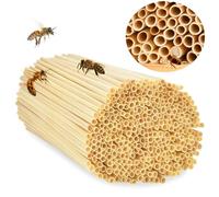 500 Pièces Kit Maison d'abeille, 14.5 cm Pailles de Blé Naturelles pour Hôtel à Insectes, Aide à la Nidification, Accessoires de Remplissage pour Maison à Insectes, Hôtel à Abeilles Sauvages