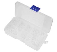 500 pièces M2 M6 rondelle plate en nylon joint kit d'assortiment de rondelles unies avec boîte rondelles en nylon durables de haute qualité pour bricolage réparation à domicile (Blanche)