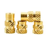 500 pièces M3 M4 écrou thermofusible écrou d'insertion fileté en laiton moleté presse à chaud for imprimante 3D pour pièces(Length 9mm,M4(OD5mm))