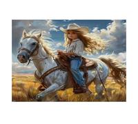 500 Pièces Mini Puzzle pour Adultes Cheval Fille Champ Difficile
