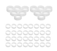 500 Pièces Mini Serrage-câble en Silicone Blanc | Anneau Circulaire Réutilisable, Gestion Rapide des Fils, sans Abîmer les Conducteurs, Bureau et Voyage
