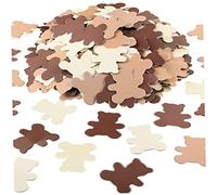 500 Pièces Ours Confettis Baby Shower Crème Marron Paillettes Pour Garçons Filles Décorations De Table (1,2 Pouce)
