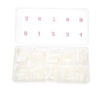 500 Pièces Patchs pour Faux Ongles en ABS Blanc | Repérage des Tailles, Résultat Salon à Domicile, pour Manucure Maison, Cosplay, Techniciens et Prises
