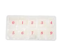 500 Pièces Patchs pour Ongles Faux, Boîte ABS Blanche | Ongles à Couverture Complète, Rangement Compact, Usage Photo et Banquet, pour Techniciens et Débutants