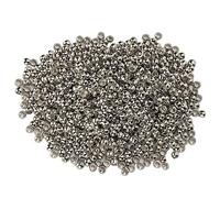 500 Pièces Perles à écraser Perles en Vrac Rondelle Entretoise Bouchon Boule Dispersée pour Collier Bracelet Boucle D'oreille Bijoux à Bricoler Soi-même Faisant des Accessoires(gris)