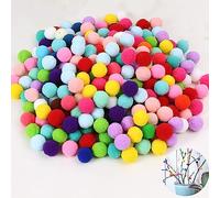 500 Pièces Pompons Artisanale Probuk 10mm Multicolores Craft Petit Pompons,Enfant DIY Artisanat Fabrication Créatif Décoration Pompoms pour Guirlandes,Franges,Enfants Projets Scolaires et d'artisanat