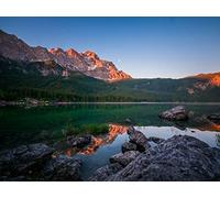 500 Pièces Puzzle DIY Jeu D'Intelligence Jeu Cadeau Unique - Forêts de Lacs de Montagne 52x38cm