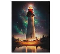 500 Pièces Puzzle Phare pour Adultes Et Adolescents Enfants Puzzles sur Planche De Bois Cadeau 55×41cm