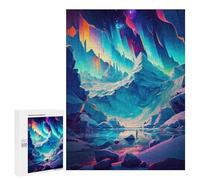 500 pièces puzzle pour adolescents Colorful Ice Cave Landscape Puzzle pour adultes: analyse des jeux familiaux et défi d'apprentissage logique 500 pièces