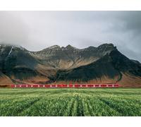 500 Pièces Puzzle pour Adultes et Enfants à Partir de 14 Ans - Montagnes Roches Train 52x38cm