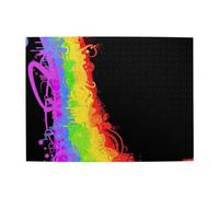 500 pièces, Puzzles pour Adultes, Puzzles stimulants, Jeu de Puzzle pour Tout Le Monde,l'amour gagne l'arc-en-Ciel