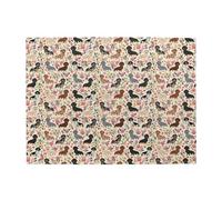 500 pièces, Puzzles pour Adultes, Puzzles stimulants, Jeu de Puzzle pour Tout Le Monde,Teckel Floral Vintage Fleurs Doxie Doxie Teckels Mignon